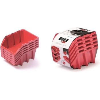 Kistenberg BINEER LONG SET Plastové úložné boxy 12 kusů 190x77x120mm červená KBILS12-3