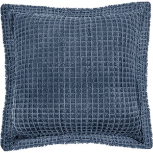 Tiseco Home Studio Синя памучна декоративна възглавница Waffle, 45 x 45 cm - Tiseco Home Studio (3394BLUESTONE)