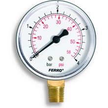NOVASERVIS Manometer 63mm 1/4 "radiálne 0 - 4 bar M6304R