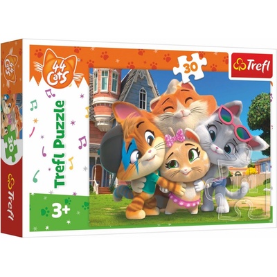 Trefl 44 koček Přátelství v zemi koček 18288 30 dílků