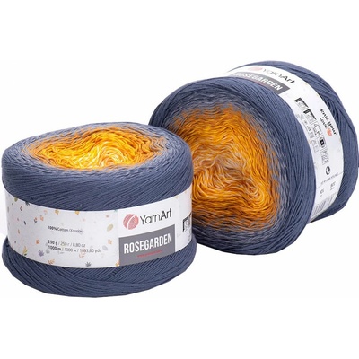 YARNART Rose Garden 326 Orange Grey Плетива прежда (Rose Garden 326)