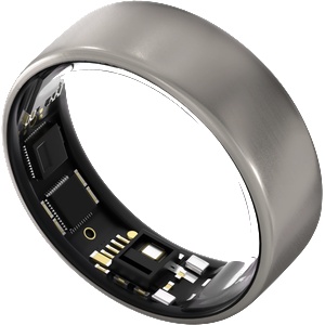 Ultrahuman Ring Air - Smart Ring, Charger, USB Cable / Size-05- Raw_Titanium (UHRA-RT-05) - officeshop