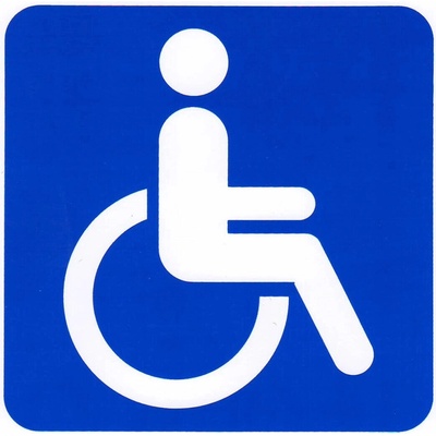 tabulka - symbol BEZBARIÉROVÝ VSTUP 105x105mm samolepicí