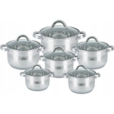 Zilner Sada hrnců Stainless Steel nerezová ocel 12 ks