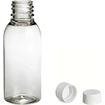 Via Plastová lahvička čirá s bílým uzávěrem 35 ml