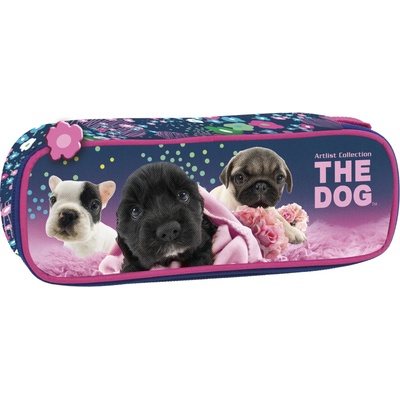 DERFORM Овален ученически несесер Derform The Dog - с 1 цип (67886)