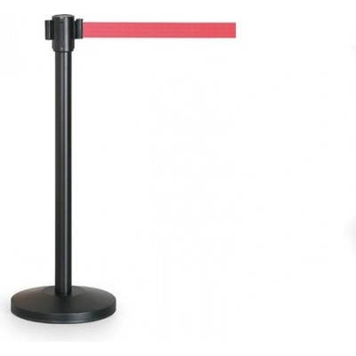 Zahradzovací stĺpik so samonavíjacím pásom, čierna/červená