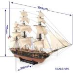 Occre Belle Poule 1: 90 комплект