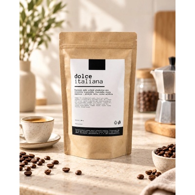 EspressoServis Čerstvo pražená DOLCE Italiana 70% Arabica zrnková 1 kg