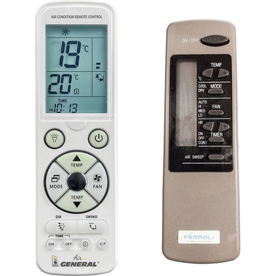 General Ferroli Climatizazione Muralone HP, 3TD01720 - луксозно с подсветка дистанционно управление (Ferroli Climatizazione Muralone HP, 3TD01720)