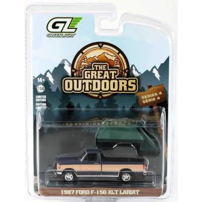 GreenLight Ford XLT Lariat Pick-up se střešním stanem 1987 1:64