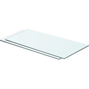 vidaXL Рафтове, 2 бр, панели прозрачно стъкло, 60x25 см (3051565)