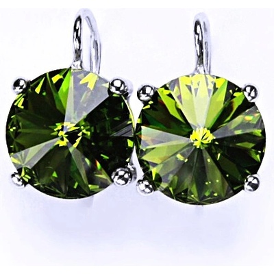 Čištín na patent s krystaly Swarovski Rivoli Olivín NK 1188