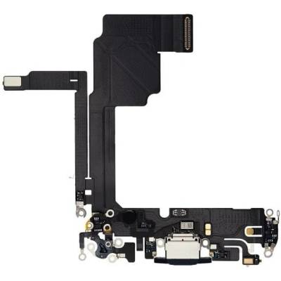 AppleKing nabíjecí a audio flex konektor pro iPhone 15 Pro - modrý titan