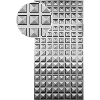 Plech pozinkovaný, 2000 x 1000 x 1,2 mm, 3D vzor štvorec