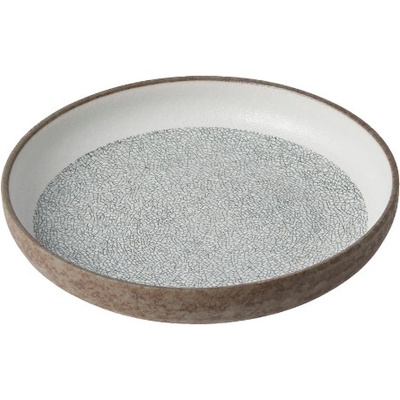 MIJ Jídelní talíř CRAZED GREY 22 cm s vysokým okrajem