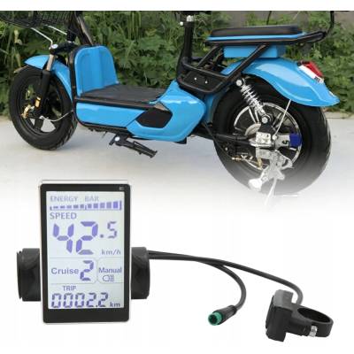 LCD Měřič pro Elektrokolo 5 Pin 24V 36V