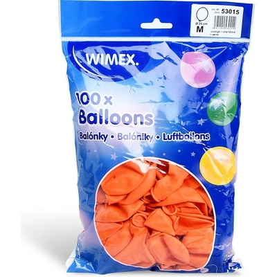 Nafukovací balónky oranžové M pr. 25 cm WIMEX 53015