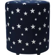 Home Styling Collection Pouf STARS, 30 cm, tmavě modrá barva