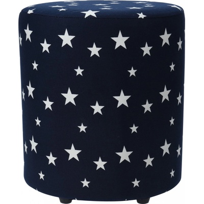 Home Styling Collection Pouf STARS, 30 cm, tmavě modrá barva