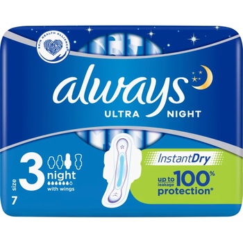 Always дамски превръзки, ultra night, 7 броя