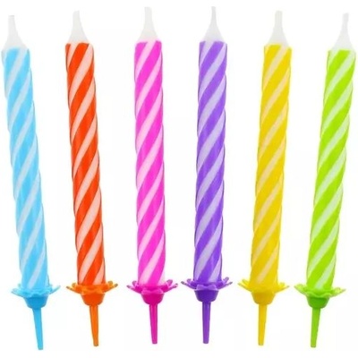 Godan Комплект от 12 спирални цветни свещи - 8 см (pf-sus12)