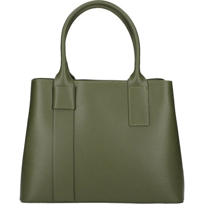 Made in Italy kožená kabelka 158 vojenská zelená