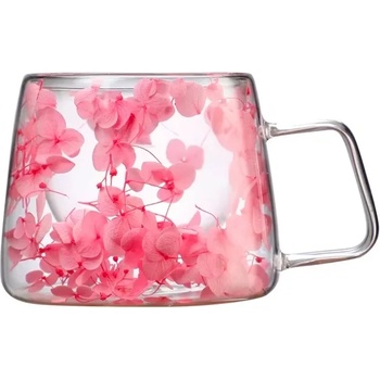 CupHup Стъклена термо чаша CupHup Blum с двойно дъно, Rosette Glow (Blum-01-08)