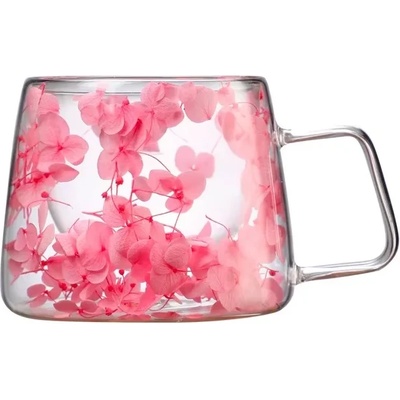 CupHup Стъклена термо чаша CupHup Blum с двойно дъно, Rosette Glow (Blum-01-08)