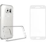 REMAX Стъклен протектор with soft edges + Case, Remax Crystal, for Samsung Galaxy S7, White - 52239 (DE-52239)