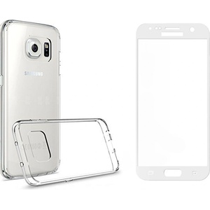 REMAX Стъклен протектор with soft edges + Case, Remax Crystal, for Samsung Galaxy S7, White - 52239 (DE-52239)