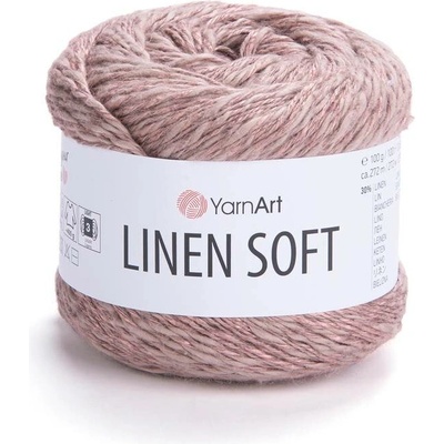 YarnArt Příze Linen soft 7308 hnědo-béžová