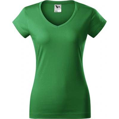 Malfini Fit V-neck 162 16 stredne zelená