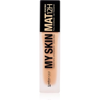 bellaoggi My Skin Mat 12H дълготраен матиращ фон дьо тен цвят Warm Beige 30ml