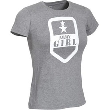Reintex dámske bavlnené tričko s potlačou ARMY GIRL ŠEDÁ