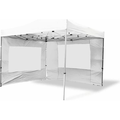 Garthen 2485 Zahradní párty stan nůžkový 3x3 m bílý + 4 boční stěny