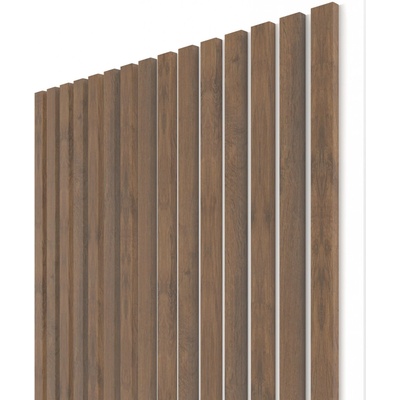 Wall Concept akustický panel Dub Livingstone tabakový, biely filc + MDF, 2750 x 604 x 21 mm 1,66m²