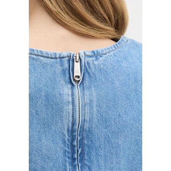 Calvin Klein Дънкова рокля Calvin Klein Jeans в синьо къса със стандартна кройка J20J225170 (J20J225170)