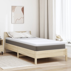 vidaXL Топер за матрак от мемори пяна 90 x 200 cm Thick Меко Бяло (4106223)
