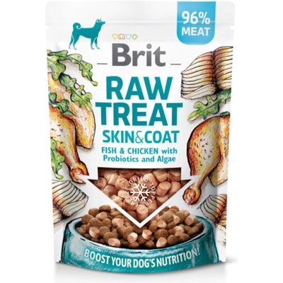 Brit Raw Treat Skin & Coat Freeze-Dried - лакомство с риба и пиле 40 g