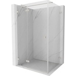 Mexen Lunar T лява отваряема душ кабина 125 x 100 см, прозрачна, матов никел (834T-125-100-97-00-L)