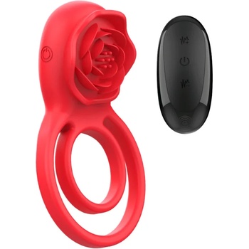 Image 1 of Вибриращ пенис пръстен с дистанционно, двоен - Gail Ring Rose Red (D-241974)