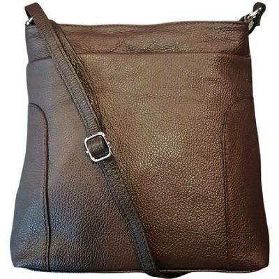 Vera Pelle dámská crossbody kabelka kožená 1511 TMOR hnědá