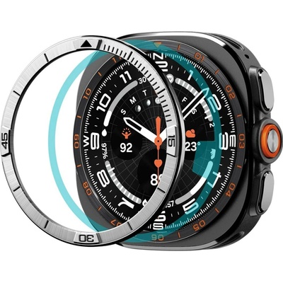 Spigen Bezel Tune (Pilot), stříbrný - Samsung Galaxy Watch Ultra 2 47mm ACS11616