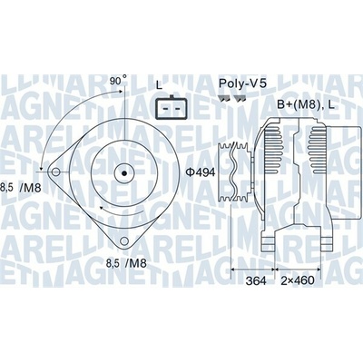 Alternátor MAGNETI MARELLI 063731645010