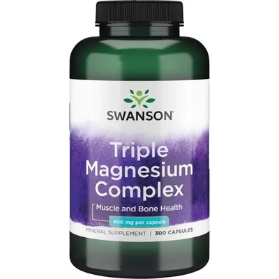 Swanson Triple Magnesium Complex, 400 mg, 300 капсули, Swanson (SW1079)