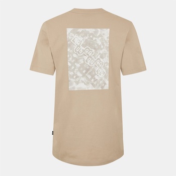 Boss Тениска Boss Men's HTaut 81 Black Cotton T-Shirt - Light Beige 275