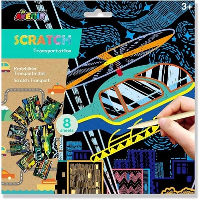 Škrabací obrázky Dopravní prostředky Avenir