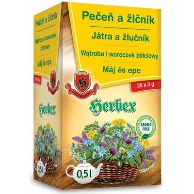 HERBEX JÁTRA A ŽLUČNÍK bylinný čaj 20 x 3 g