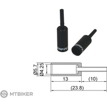 Jagwire BOT723BJ, koncovka bowdenu s ochranou, Al, 4mm